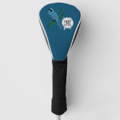 Hübsch-Türkis-Jay-Bird-Monogramm Golf Headcover (Vorderseite)