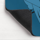Hübsch-Türkis-Jay-Bird-Monogramm Mousepad (Ecke)