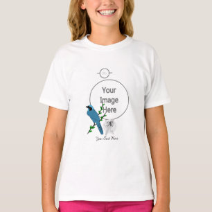 Hübsch-Türkis-Jay-Bird-Monogramm T-Shirt