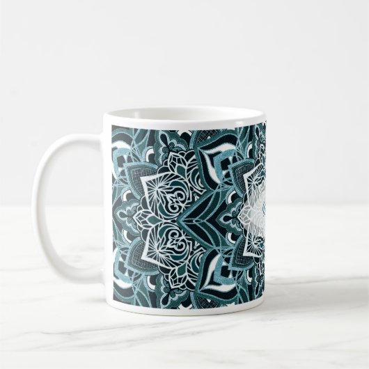 Hübsch Türkis Mandala Tasse (Links)