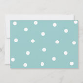 Hübsch Türkis Polka Dots Einladung (Rückseite)