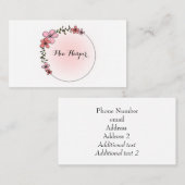 Hübsch und Beruflich Personalisiert Visitenkarte (Vorne/Hinten)