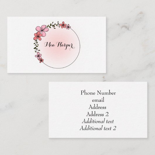 Hübsch und Beruflich Personalisiert Visitenkarte (Vorne/Hinten)