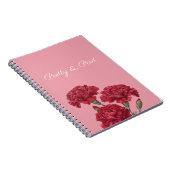 Hübsch und bezahlt mit Carnation Blume Notebook Notizblock (Rechte Seite)
