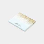 Hübsch und Glittery Gold Peace Liebe Blue Ombre Post-it Klebezettel (angewinkelt)