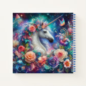Hübsch Unicorn Girls Name Journal Sketchbook Notizblock (Rückseite)