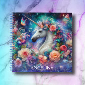 Hübsch Unicorn Girls Name Journal Sketchbook Notizblock