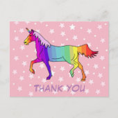Hübsch Unicorn Stars Vielen Dank Postkarte (Vorderseite)