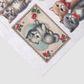 Hübsch Valentinstag Kitten Fussy Cuts Seidenpapier (Ausschnitt)