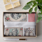 Hübsch Valentinstag Kitten Fussy Cuts Seidenpapier (Geschenk)