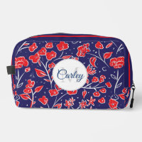 Hübsch Vibranly Red Blue Floral Personalisiert