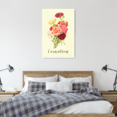 Hübsch Vintage Carnation Bouquet Leinwanddruck (Insitu (Schlafzimmer))