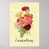 Hübsch Vintage Carnation Bouquet Poster (Vorne)
