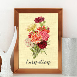 Hübsch Vintage Carnation Bouquet Poster