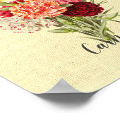 Hübsch Vintage Carnation Bouquet Poster (Ecke)