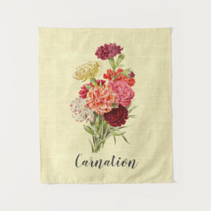 Hübsch Vintage Carnation Bouquet Wandteppich
