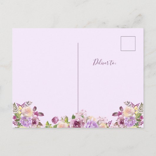 Hübsch-violette Blumen | Ankündigung (Rückseite)