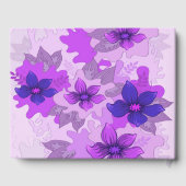 Hübsch-violette Blumen Gästebuch (Rückseite)