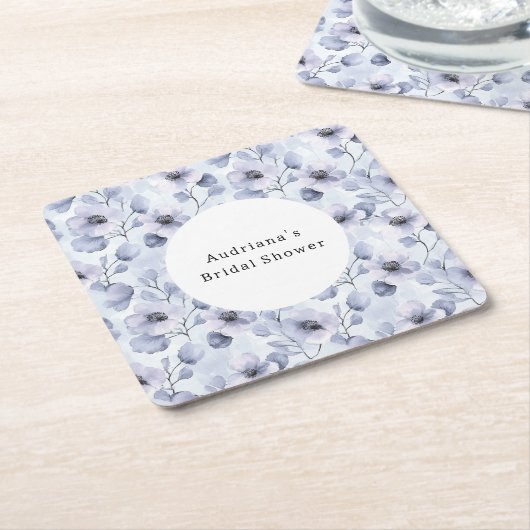 Hübsch-violette Blumen Geburtstag Rechteckiger Pappuntersetzer (angewinkelt)