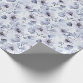 Hübsch-violette Blumen Geschenkpapier (Ecke)