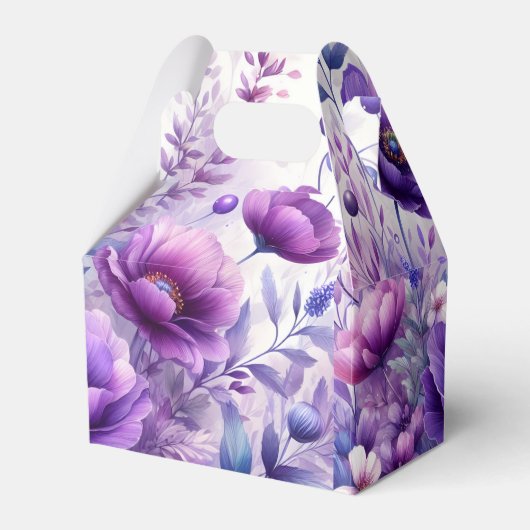 Hübsch-violette Blumen Geschenkschachtel (Vorderseite)