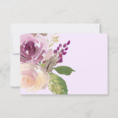 Hübsch-violette Blumen | Hochzeit RSVP Karte (Rückseite)