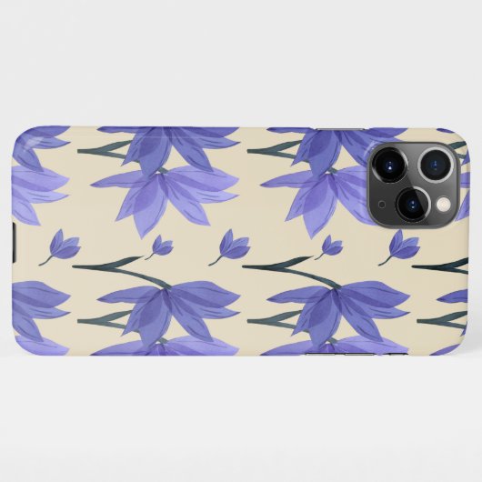 Hübsch-violette Blumen iPhone Hülle (Rückseite (Horizontal))