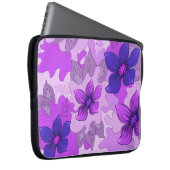 Hübsch-violette Blumen Laptopschutzhülle (Vorne Rechts)