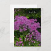 Hübsch-violette Blumen Mitteilungskarte (Vorne/Hinten)