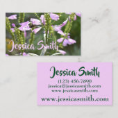 Hübsch-violette Blumen Original-Gartenfotografie Visitenkarte (Vorne/Hinten)