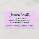 Hübsch-violette Blumen Original-Gartenfotografie Visitenkarte (Rückseite)