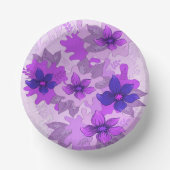 Hübsch-violette Blumen Pappteller (Vorderseite)