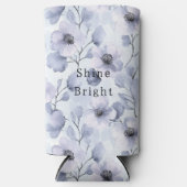 Hübsch-violette Blumen Selters Dosenkühler (Vorderseite)