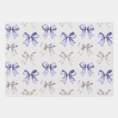Hübsch-violette Blumen und Bogen Geschenkpapier Set (Vorderseite 3)