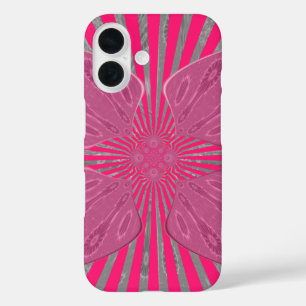 Hübsch Vivid Pink Schöne phantastische coole Kunst iPhone 16 Hülle