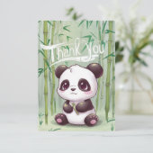 Hübsch Wans Panda Dankeskarte (Stehend Vorderseite)