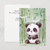 Hübsch Wans Panda Dankeskarte (Vorne/Hinten)