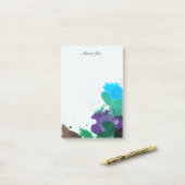 Hübsch Watercolor Confetti Spritzer Boarder Post-it Klebezettel (Auf Schreibtisch)