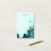 Hübsch Watercolor Confetti Spritzer Boarder Post-it Klebezettel (Auf Schreibtisch)