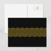 Hübsch Waves gold + Ihr Backgr, Text & Ideen Postkarte (Vorne/Hinten)