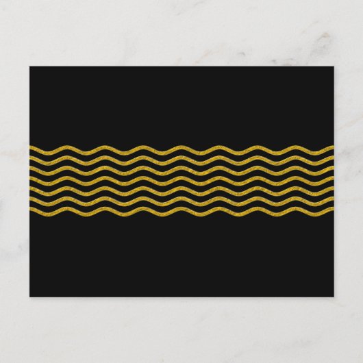 Hübsch Waves gold + Ihr Backgr, Text & Ideen Postkarte (Vorderseite)