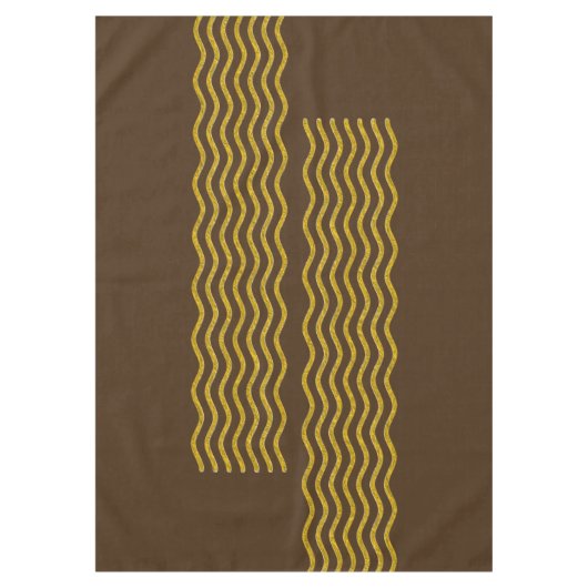 Hübsch Waves gold + Ihr Backgr, Text & Ideen Tischdecke (Vorderseite)