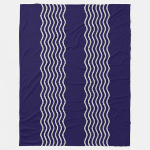 Hübsch Waves silver + Ihr Backgr, Text & Ideen Fleecedecke