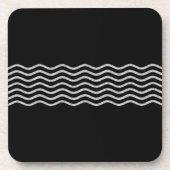 Hübsch Waves silver + Ihr Backgr, Text & Ideen Getränkeuntersetzer (Vorderseite)