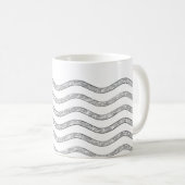 Hübsch Waves silver + Ihr Backgr, Text & Ideen Kaffeetasse (VorderseiteRechts)