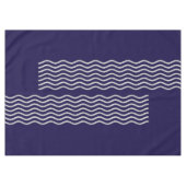 Hübsch Waves silver + Ihr Backgr, Text & Ideen Tischdecke (Vorderseite (Horizontal))