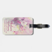 Hübsch weichen rosa dem Blumenstrauß in des Gepäckanhänger (Rückseite horizontal)