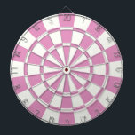 Hübsch-weiß Dartscheibe<br><div class="desc">Hübsche Rosa- und Weißmatte</div>