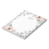 Hübsch Weiß und trendrosa Wasserfarben Notizblock (Rotiert)