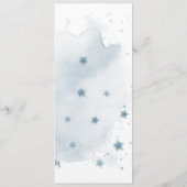 hübsch-weiße Blume Grüne Hochzeit Menükarte (Rückseite)